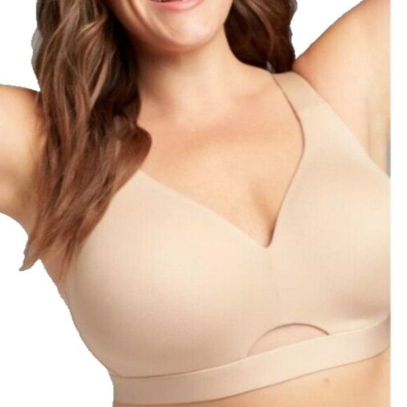 FLAW - Cacique Lane Bryant Bra Comfort Bliss Lightly Lined No Wire 40DD Cafe - Picture 5 of 10